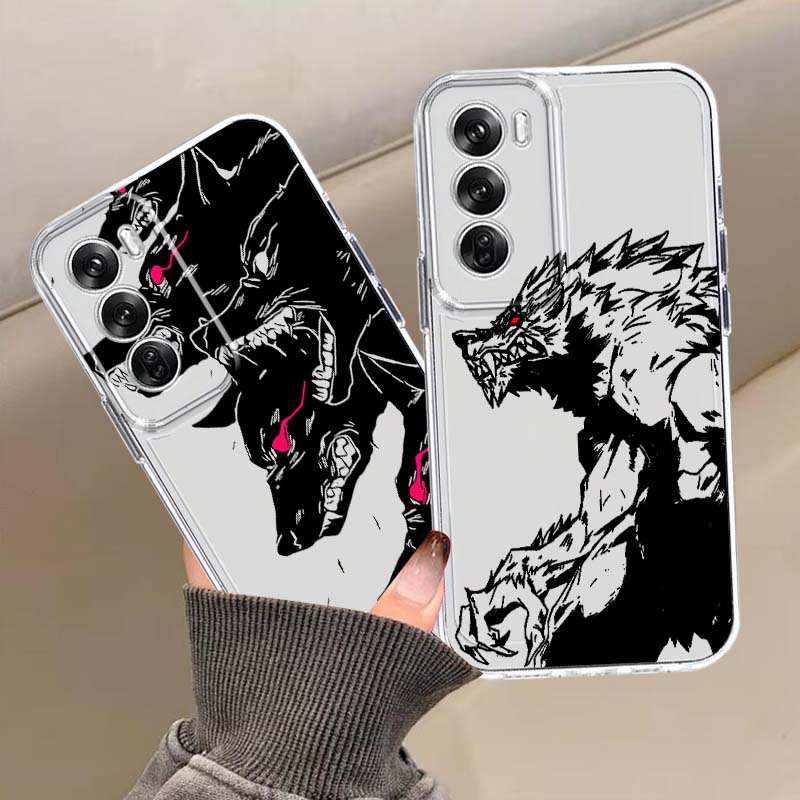 Oppo A78 - 邪悪な狼アニメアートスマホケース OPPO A11 A16 A55 A56