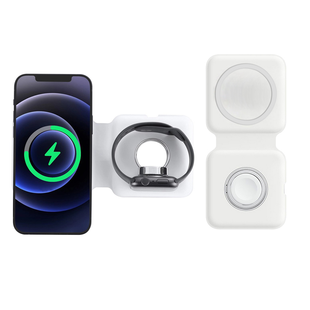 Smartwatch X - 2IN1Magsafe Duo 磁気ワイヤレス充電器ドックiphone 12プロ11Pro xs最大xr ×