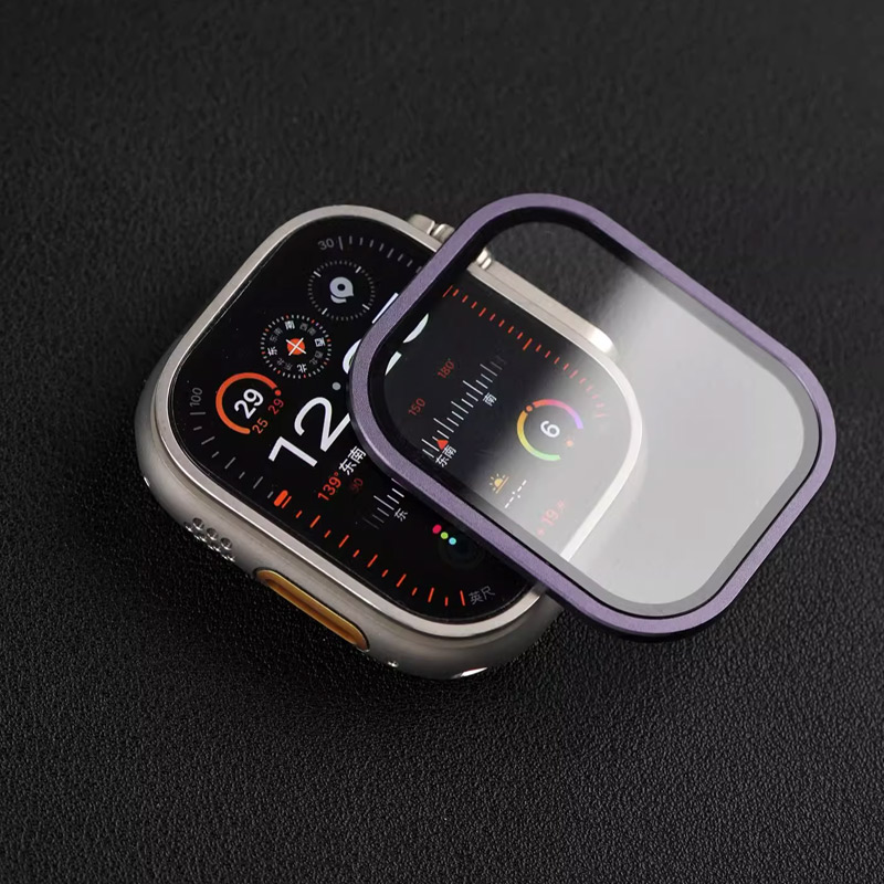 Smartwatch Straps & Accessories - Apple Watch Ultra 用強化ガラス 49mm チタンメタルフレーム