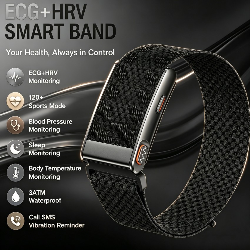 Android Smartwatch Accessories - 2026年新型ECG+HRV看護グレードスマートブレスレット3 ATM体脂肪BMIスマートバンド体温測定男女兼用健康スポーツフィットネスウォッチ