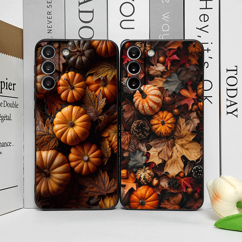 Huawei Mate 60 - 秋の紅葉とカボチャのハロウィン柄トレンドスマホケース Huawei Nova 13 12 11