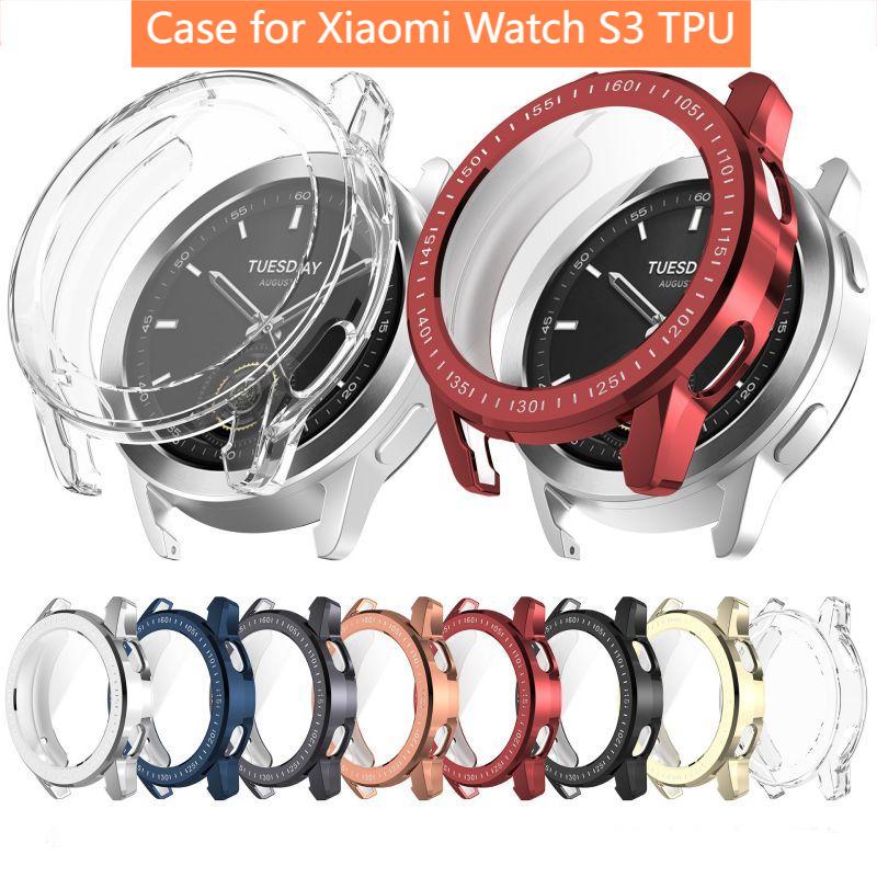 Xiaomi Smartwatch S4 Accessories - Xiaomi Watch S3用ケース TPU製傷防止ソフトプロテクターシェル 全面バンパー保護カバー Mi