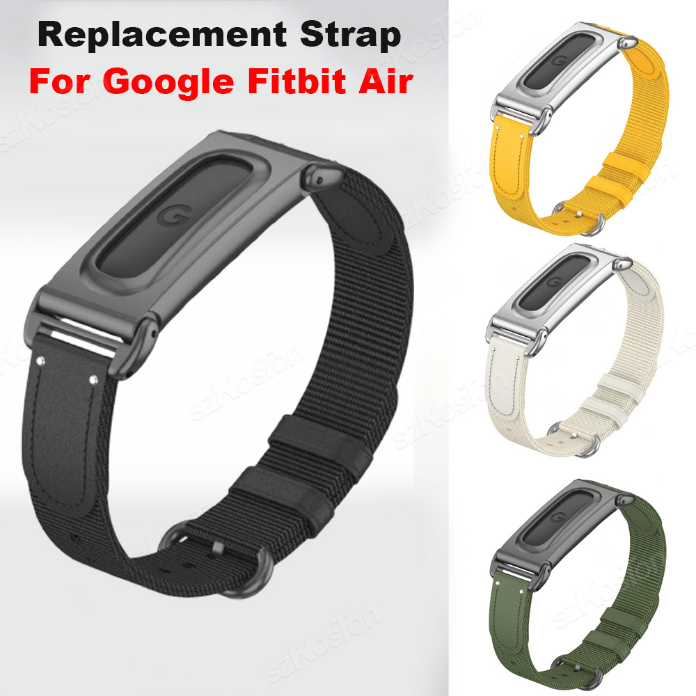 Sport Loop Strap - 交換用リストバンド Google Fitbit Air Band用 調節可能なメタルフレームウォッチストラップ
