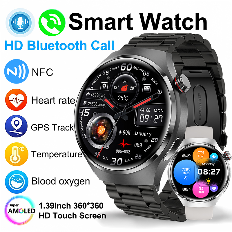 Smartwatch Face - 2026 新しいスマートウォッチ心拍数健康モニター Bluetooth 通話 NFC GPS