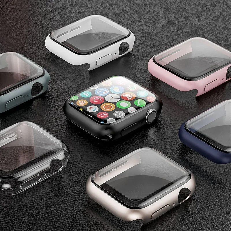 Apple Watchケース用強化ガラス+カバー 45mm  - Smartwatch Band Accessories のレビューと価格
