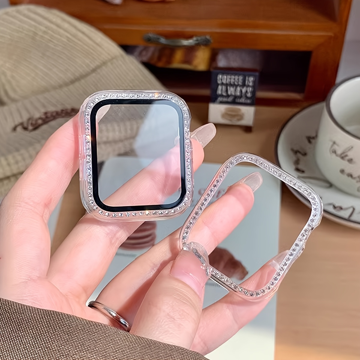 ガラス + ダイヤモンドケース Apple watch シリ - Smartwatch Band Accessories のレビューと価格