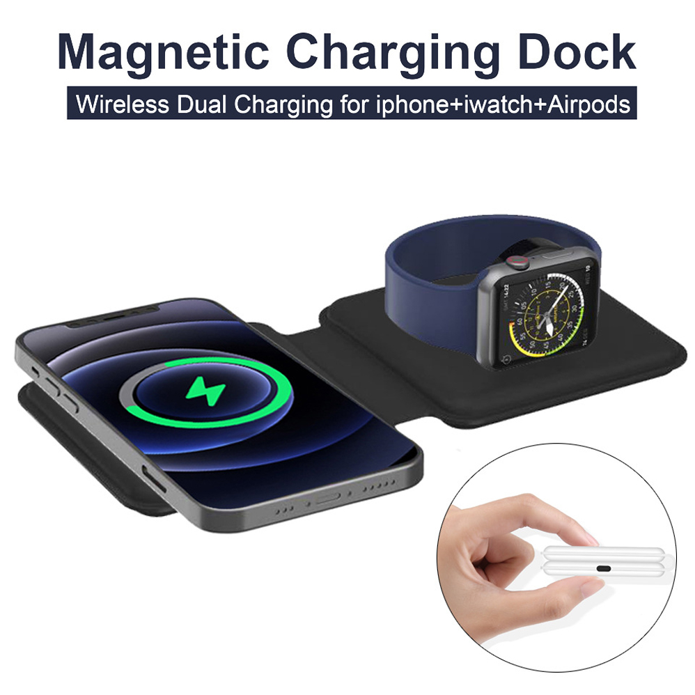 2IN1Magsafe Duo 磁気ワイヤレス充電器ドックi - Smartwatch X のレビューと価格
