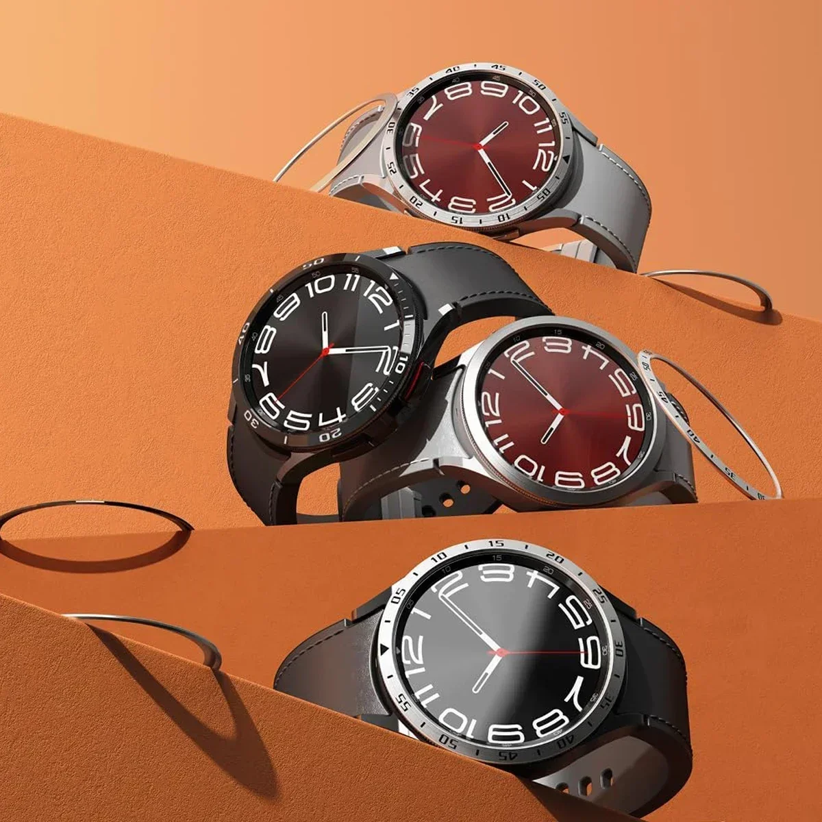 ホットメタルベゼルリングサムスンギャラクシーウォッチ 6 ク - Smartwatch Band Accessories のレビューと価格
