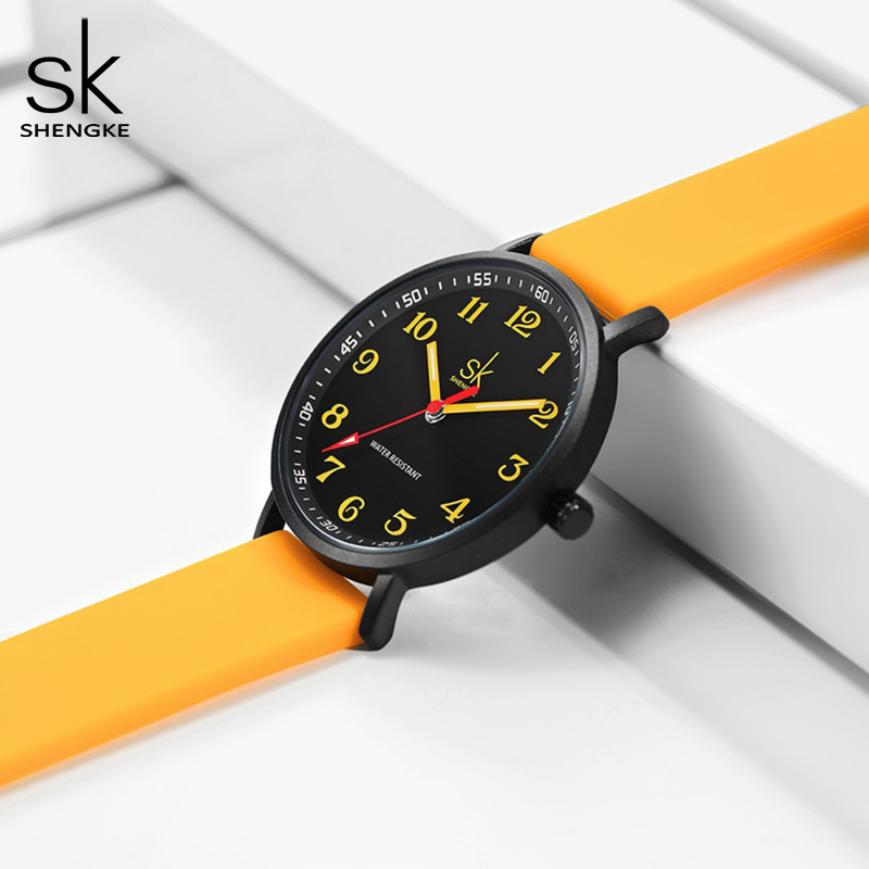 Shengke-女性用シリコンストラップ腕時計,クォーツ腕時 - Sport Loop Strap のレビューと価格