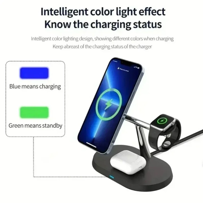 3 in 1 Opansten マグネット式ワイヤレス充電ス - Wireless Charger Watch のレビューと価格