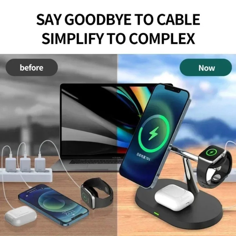 3 in 1 Opansten マグネット式ワイヤレス充電ス - Wireless Charger Watch のレビューと価格