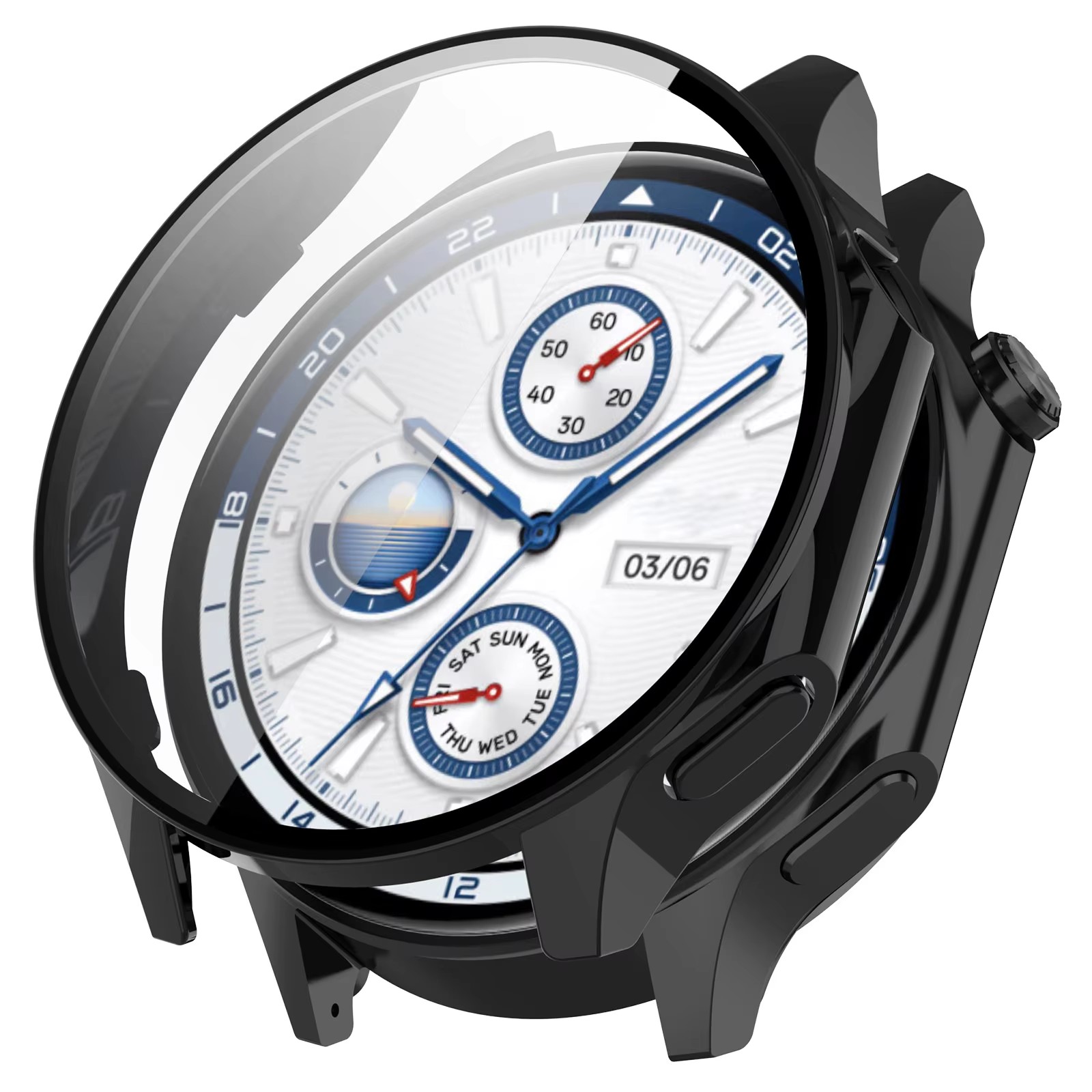 Oppo 時計 X アクセサリー新しいガラス + ケース O - Smartwatch X のレビューと価格
