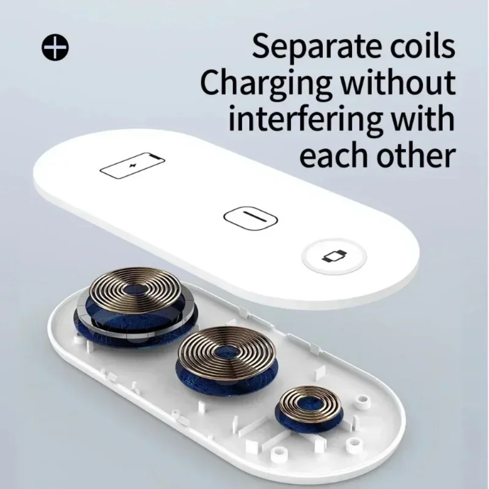 3-in-1 ワイヤレス充電パッド 急速充電ドックステーショ - Wireless Charger Watch のレビューと価格