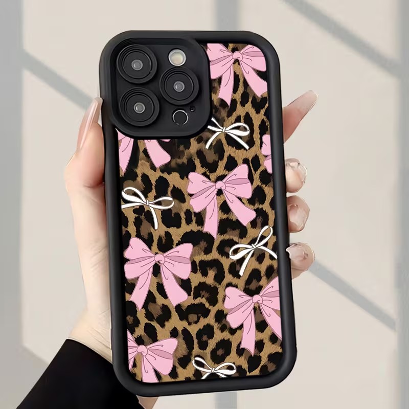 レオパード柄リボン付きスマホケース iPhone 18 17 - Apple Iphone 15 のレビューと価格