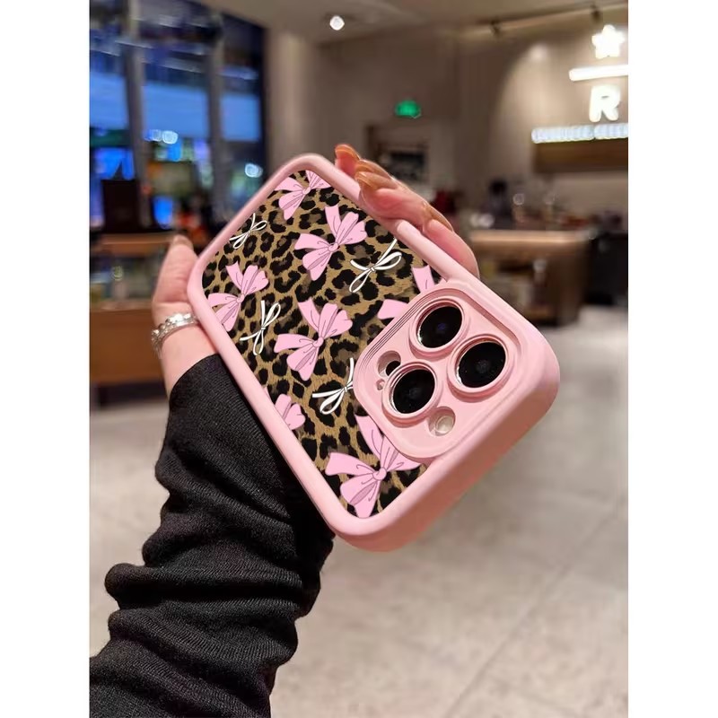レオパード柄リボン付きスマホケース iPhone 18 17 - Apple Iphone 15 のレビューと価格