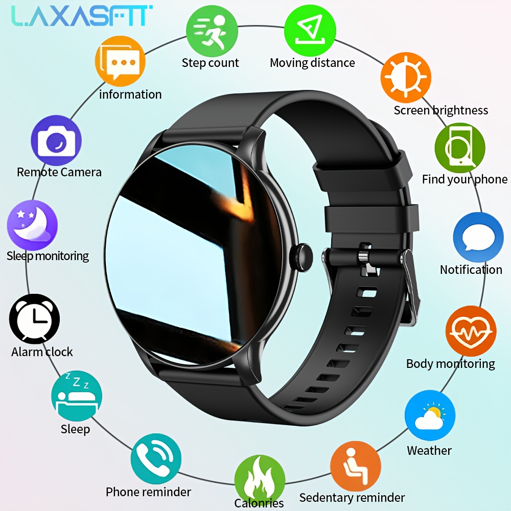LAXASFIT アウトスポーツ スマートウォッチ Blue - Smartwatch Face のレビューと価格