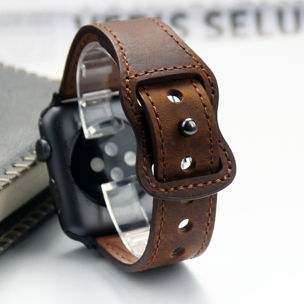 アップルウォッチ用本革ストラップ,シリーズ45/41 44  - Smartwatch Accessories Shop のレビューと価格