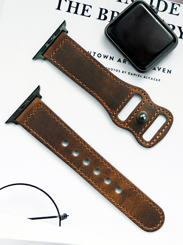アップルウォッチ用本革ストラップ,シリーズ45/41 44  - Smartwatch Accessories Shop のレビューと価格